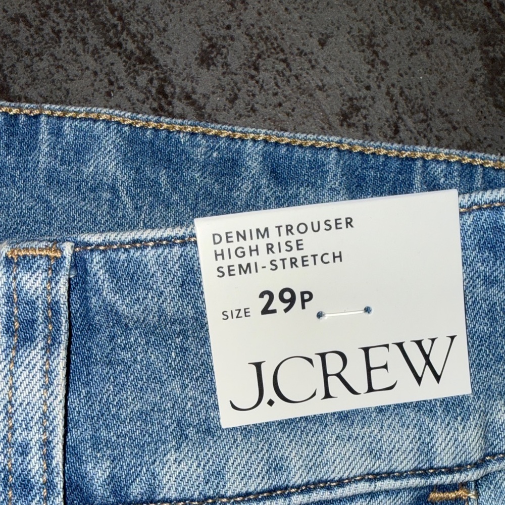J. Crew Women’s Trouser Petite Light Blue Wide-Leg Jeans NWT Sold out online! - Picture 6 of 10